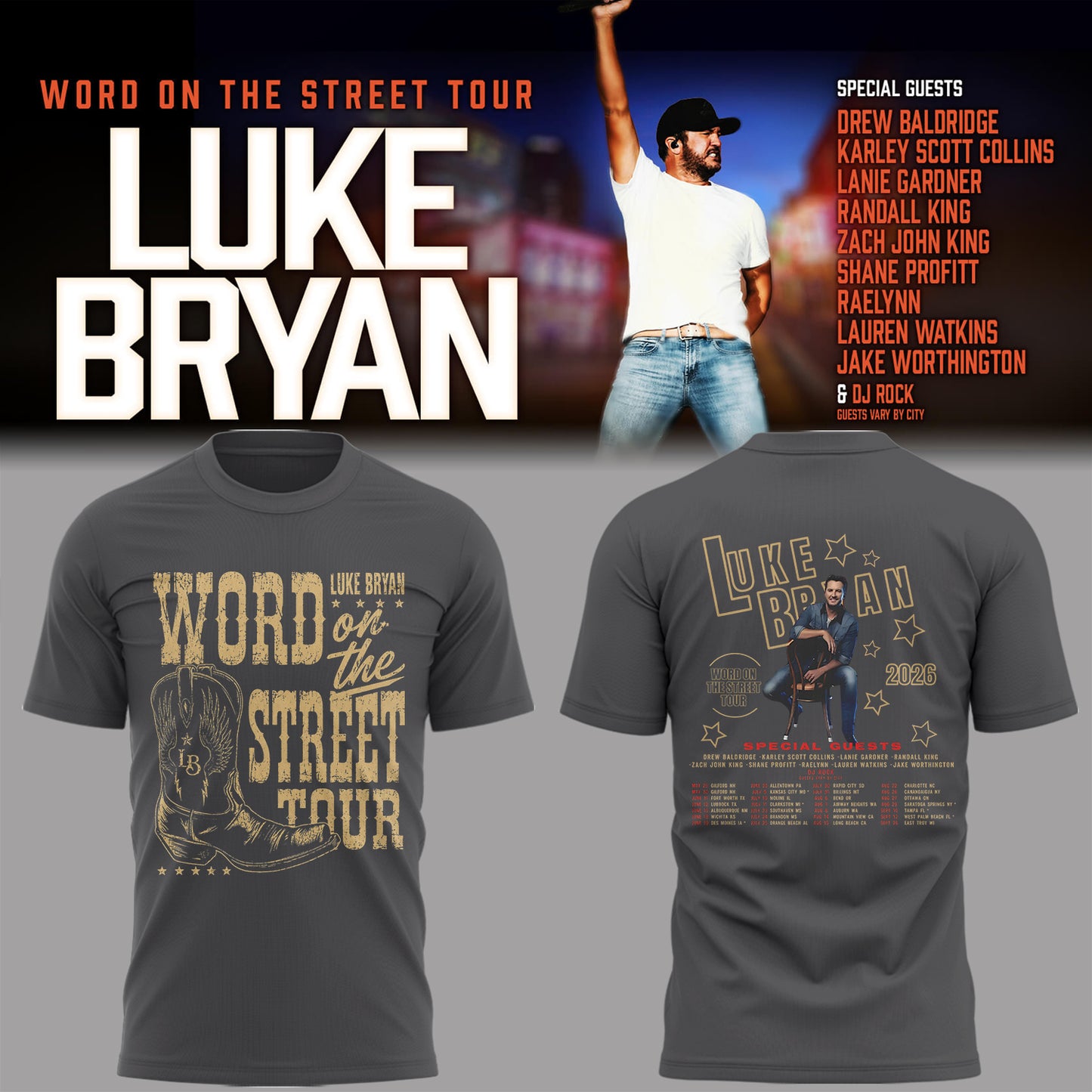 LB "Word On The Street Tour" 🎤🤠 Shirt-PA052926006