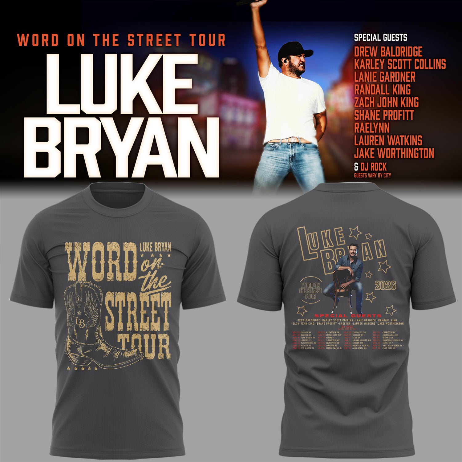 LB "Word On The Street Tour" 🎤🤠 Shirt-PA052926006