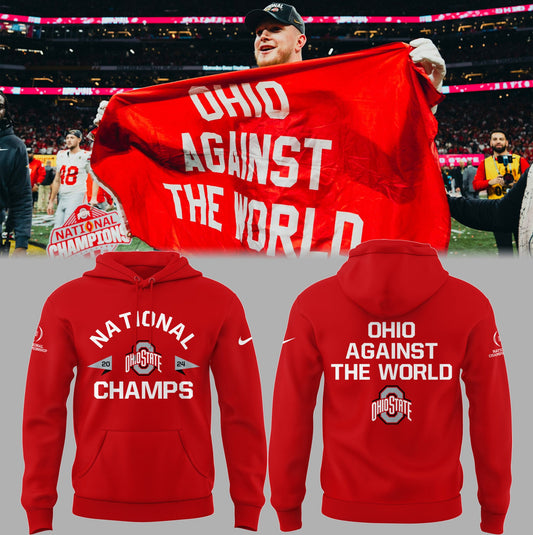 Ohio State Football Limited “Ohio Against The World” Red Hoodie