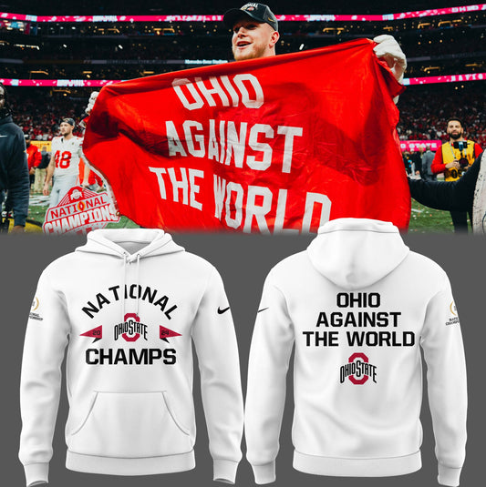 Ohio State Football Limited “Ohio Against The World” White Hoodie