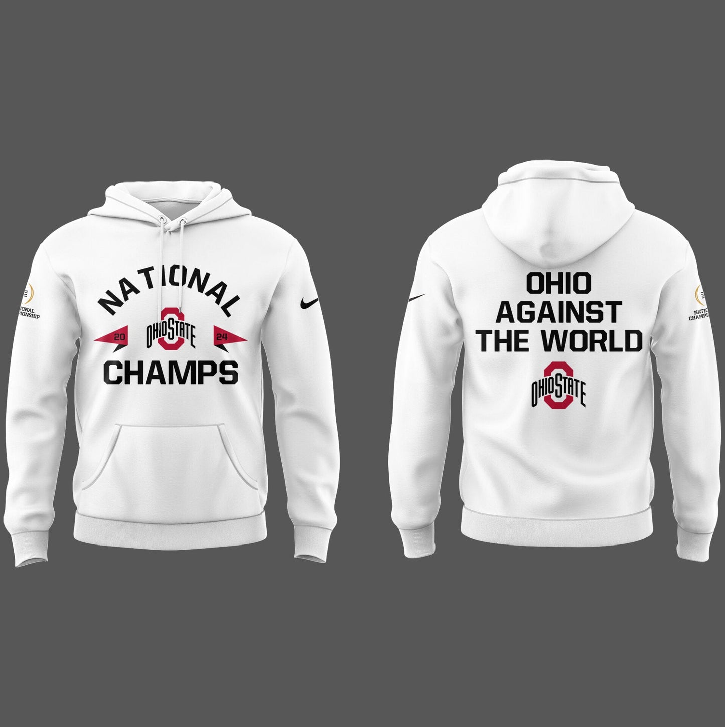 Ohio State Football Limited “Ohio Against The World” White Hoodie