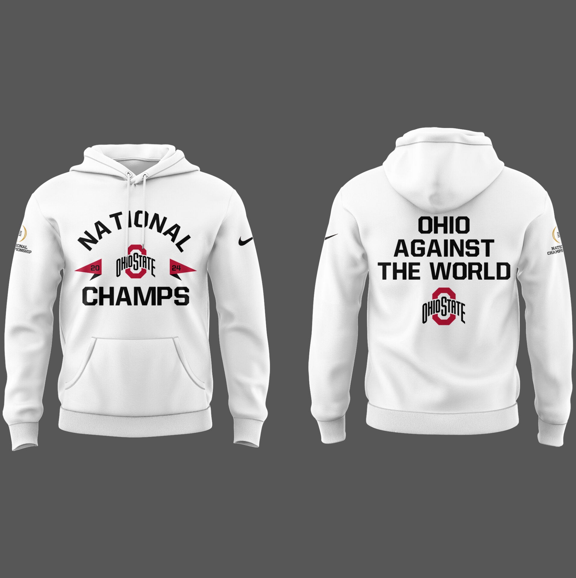 Ohio State Football Limited “Ohio Against The World” White Hoodie