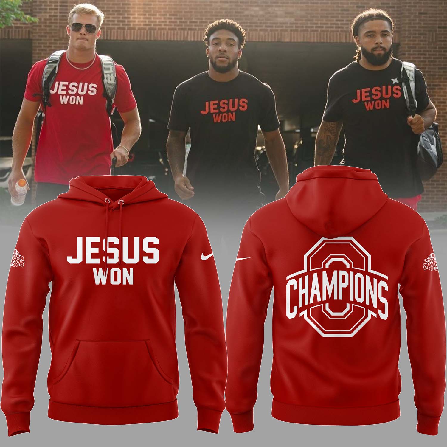 Ohio State Football JESUS WON 2024 National Champions Hoodie