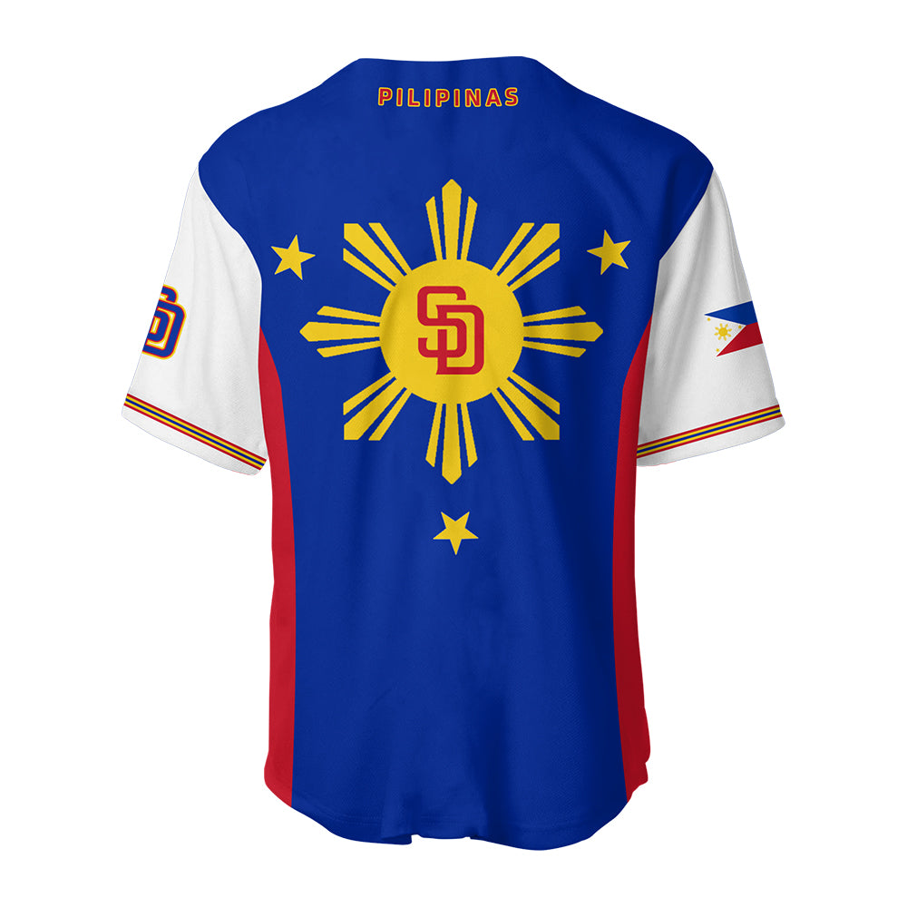 San Diego Padres Custom Jersey - 2024 Limited Filipino Heritage Night Jersey & Jogger, Cap Combo Version 2