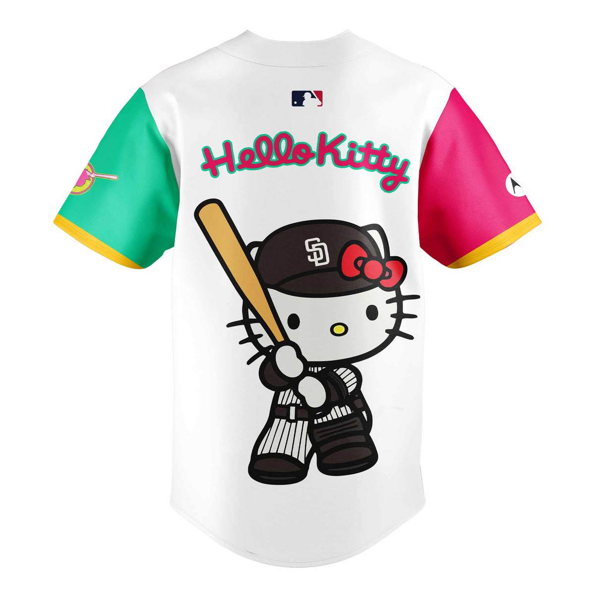 San Diego Padres Custom Jersey - 2024 Limited Hello Cat x Padres Colorful Jersey & Jogger, Cap Combo