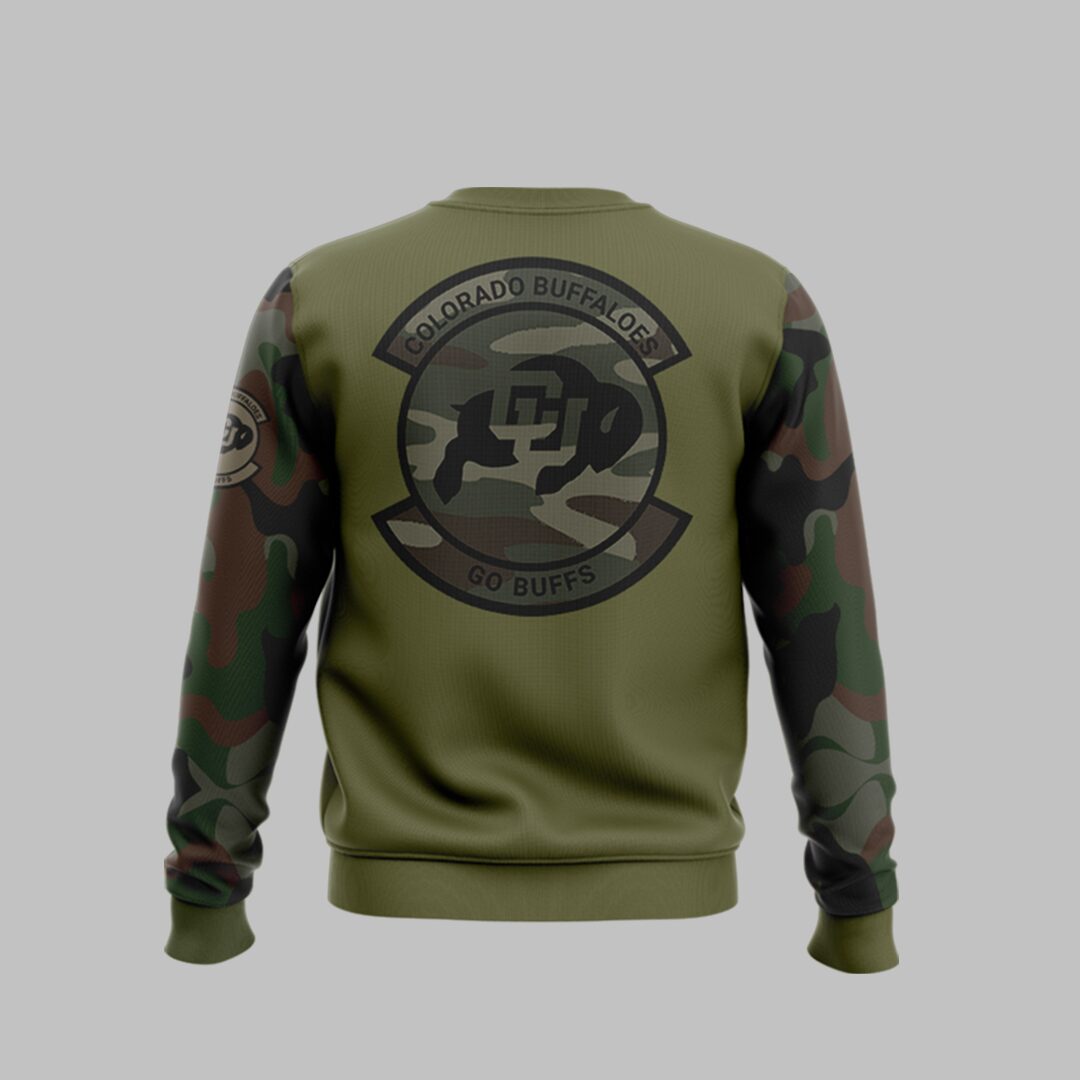 High-End Colorado Buffaloes Merch For Fan - Limited Edition 2024 Military Sweatshirt - Unique Gift For CU Lover - Colorado Buffaloes Gear