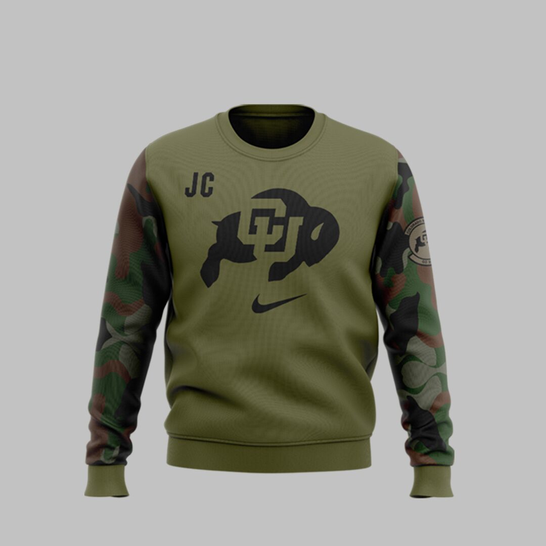 High-End Colorado Buffaloes Merch For Fan - Limited Edition 2024 Military Sweatshirt - Unique Gift For CU Lover - Colorado Buffaloes Gear