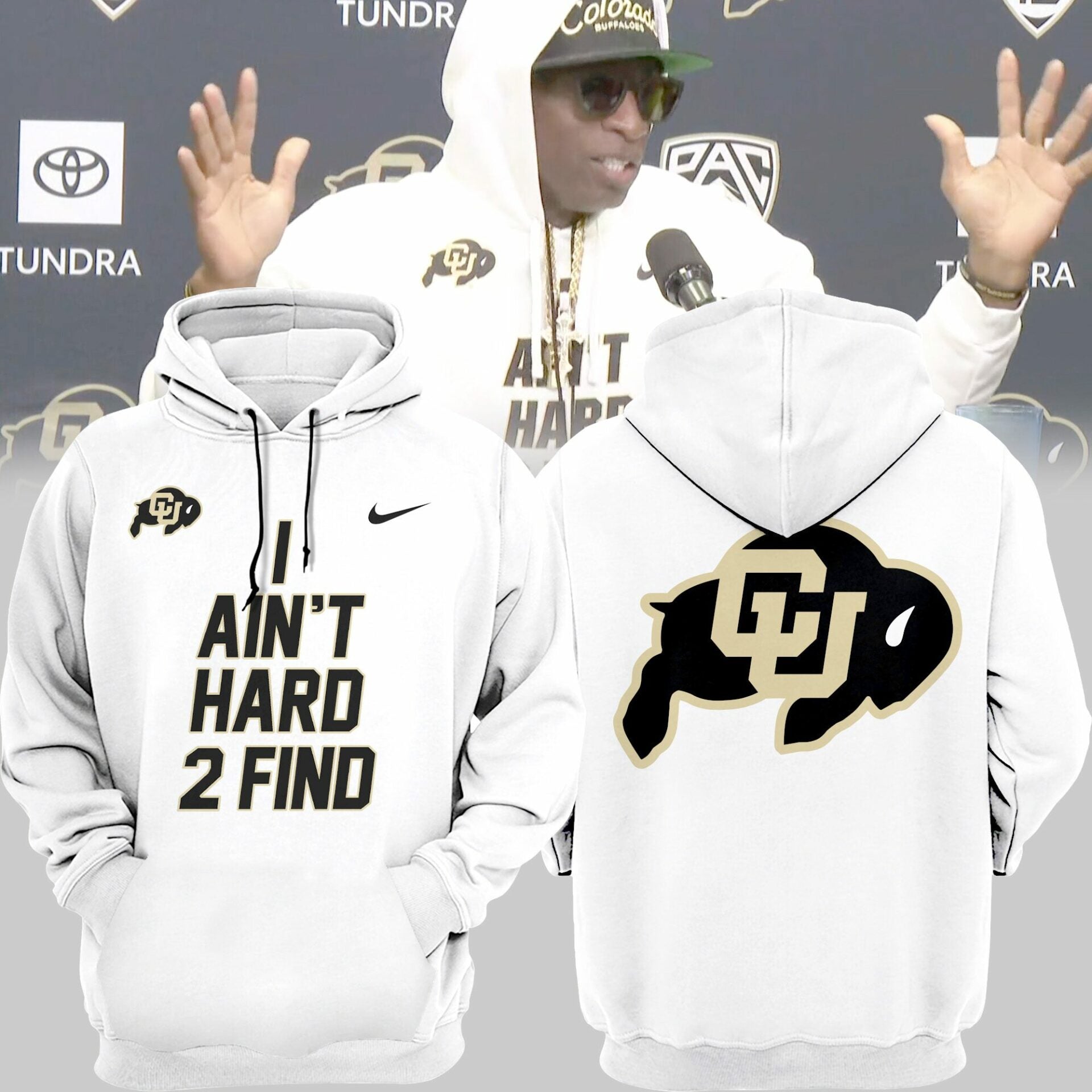 High-End Colorado Buffaloes Merch For Fan - Limited Edition 2024 I Ain’t Hard 2 Find Black Hoodie - Unique Gift For CU Lover - Colorado Buffaloes Gear - CB19