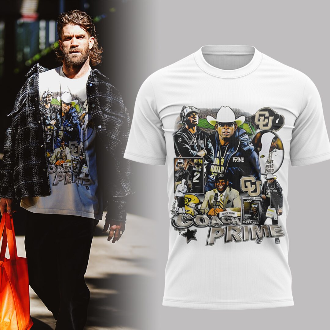 High-End Colorado Buffaloes Merch For Fan - Limited Edition 2024 Bryce Harper White T-Shirt - Unique Gift For CU Lover - Colorado Buffaloes Gear CB06