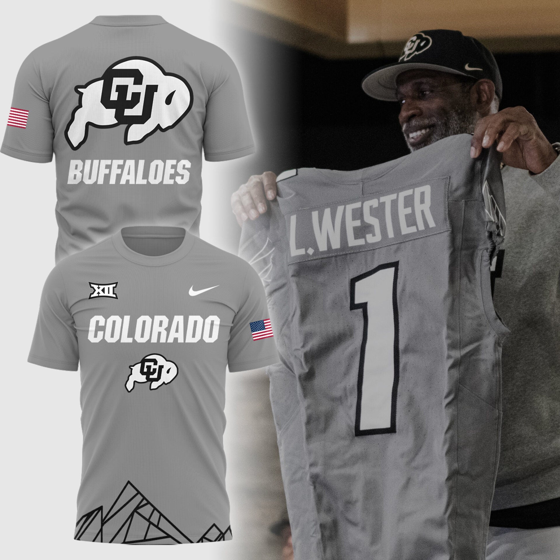 High-End Colorado Buffaloes Merch For Fan - Colorado Buffaloes College Football 2024  Limited Grey T-Shirt - Unique Gift For CU Lover - Colorado Buffaloes Gear CB02