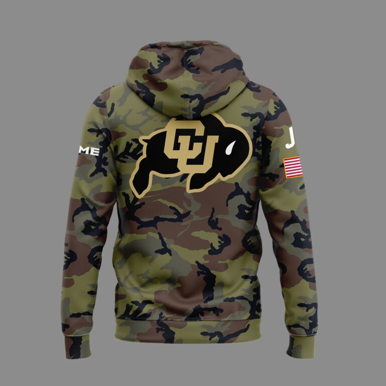 High-End Colorado Buffaloes Merch For Fan - Limited Edition Colorado Buffaloes College Football Veteran Camo Hoodie - Unique Gift For CU Lover - Colorado Buffaloes Gear - CB11