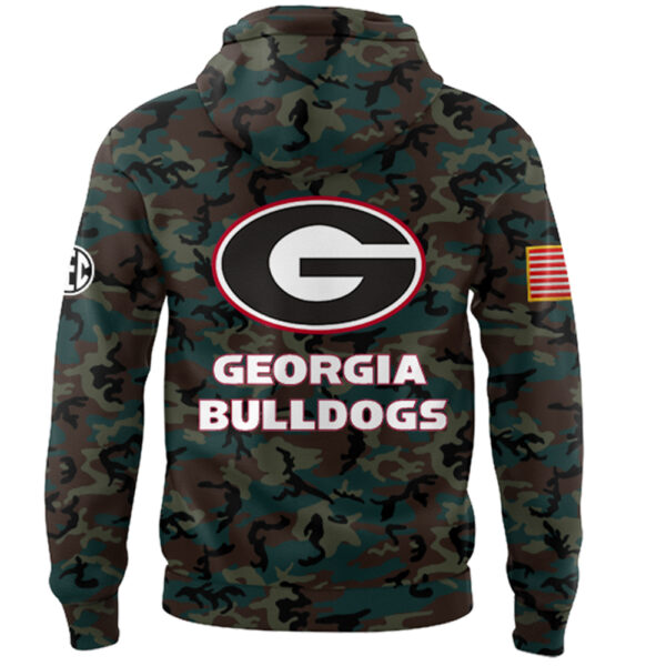 Premium Georgia Bulldogs Hoodie - Georgia Bulldogs 2024 Military Appreciation Club Hoodie GB09 - Georgia Bulldogs Camo Hoodie Set