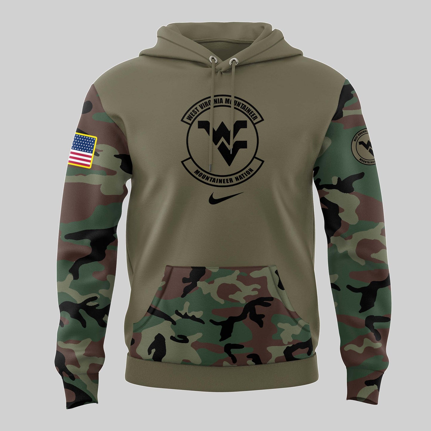 Premium West Virginia Mountaineers Gear - West VA Mountaineers  2024  Limited Veterans Camo Hoodie - Unique Gift For Fan