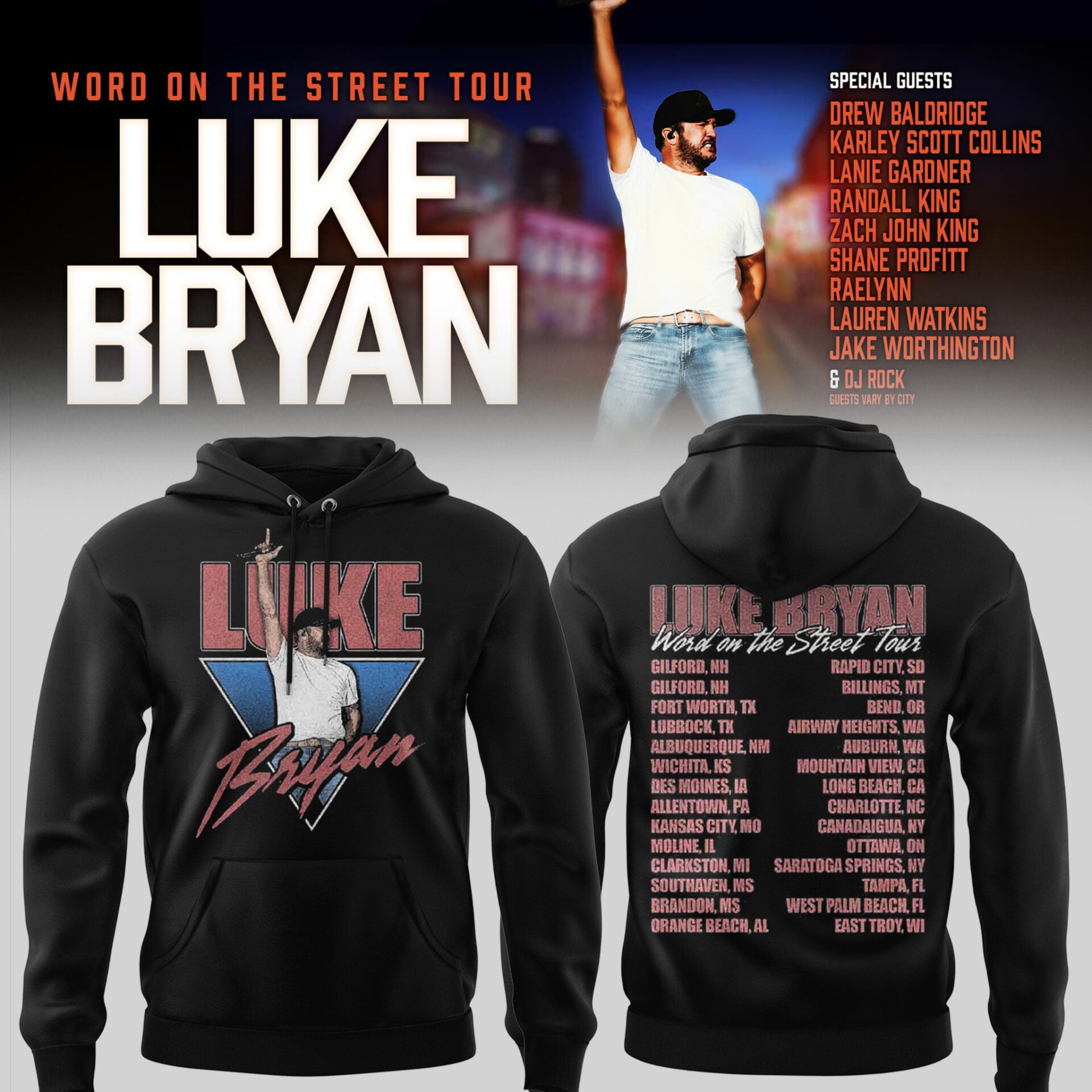 LB "Word On The Street Tour" 🎤🤠 Hoodie-PU26060302
