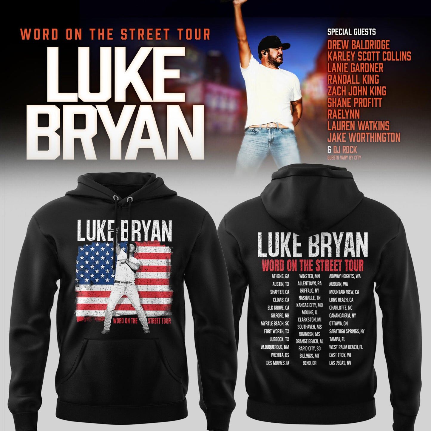 LB "Word On The Street Tour" 🎤🤠 Hoodie-PU26060304
