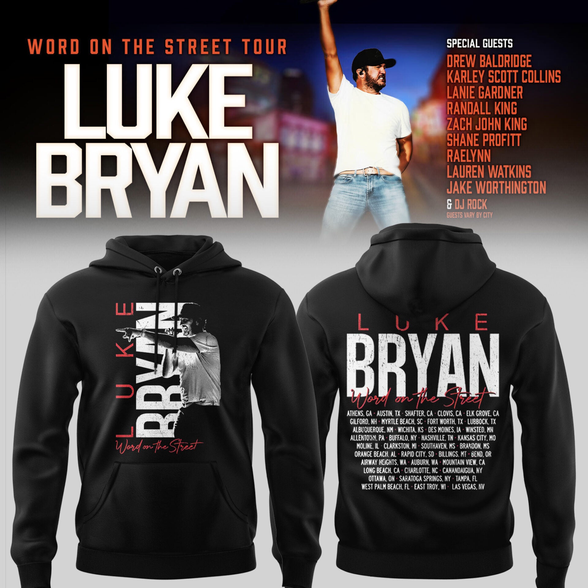 LB "Word On The Street Tour" 🎤🤠 Hoodie-PU26060306