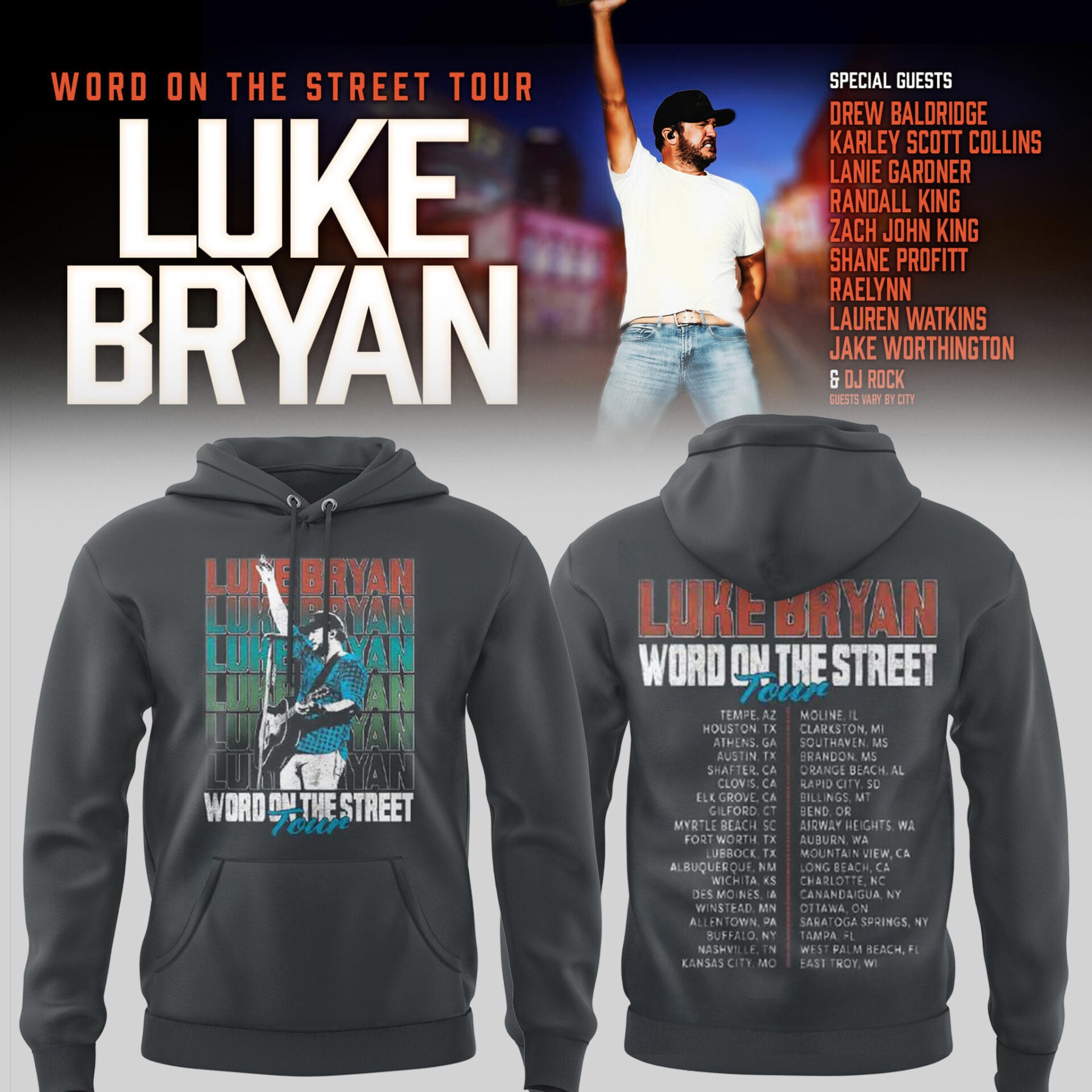LB "Word On The Street Tour" 🎤🤠 Hoodie-PU26060312