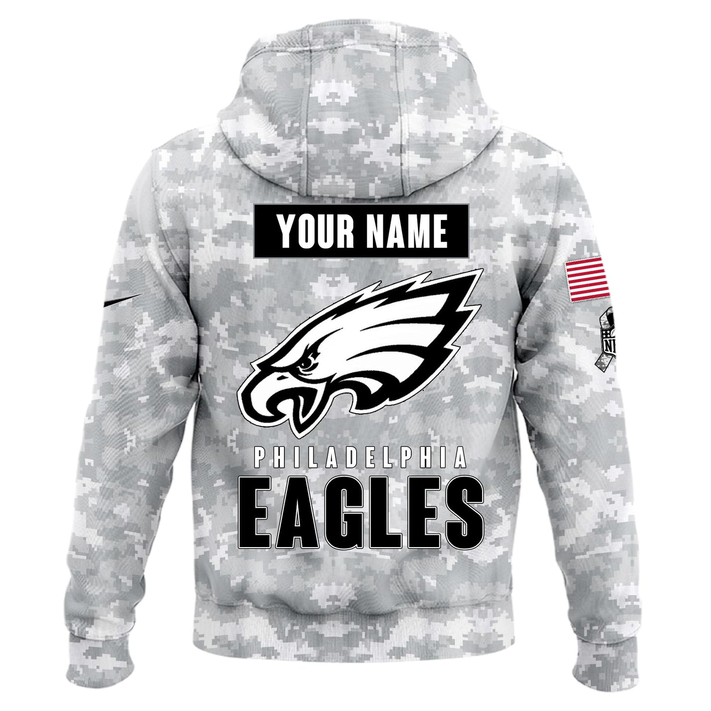 Philadelphia Eagles Hoodie For Fans - Old But Gold - Philadelphia Eagles Arctic Camo 2024 Salute to Service Club Hoodie