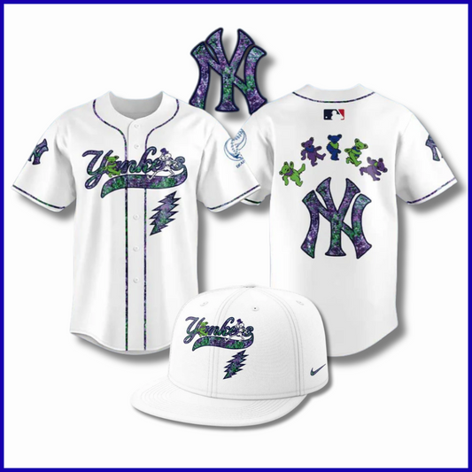 New York Yankees Grateful Dead Night Baseball Jersey