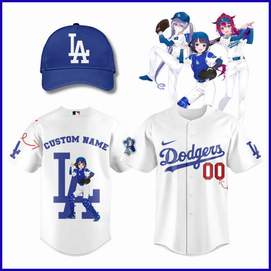 Los Angeles Dodgers Baseball Jersey - Hololive Night Ina’nis Jersey 2025 Custom Name and Number LA-16