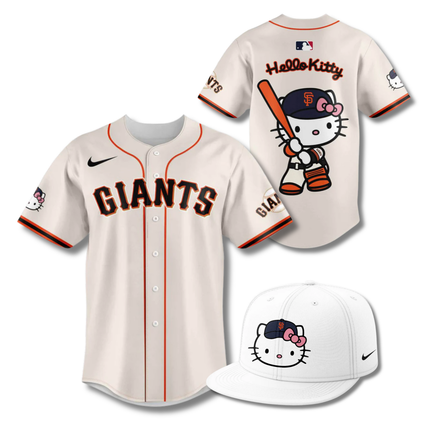 Limited Editon San Francisco Giants x Hello Kitty 2025 Baseball Jersey