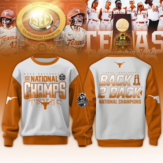,Texas Longhorns SoftBall Championship 2026 Women’s College World Series Sweatshirt V2