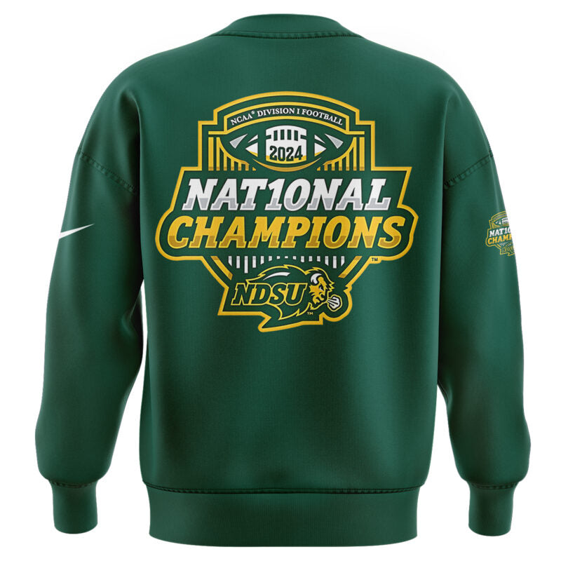 NDSU Football Green Sweatshirt 2025 - 10 TIME NATIONAL CHAMPIONSHIP! North Dakota State Bison Shirt