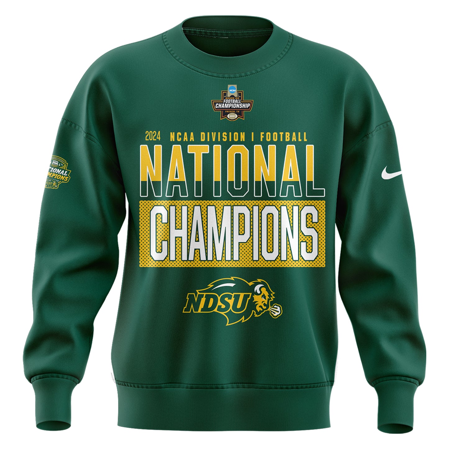 NDSU Football Sweatshirt 2025 - 10 TIME NATIONAL CHAMPIONSHIP! North Dakota State Bison Shirt