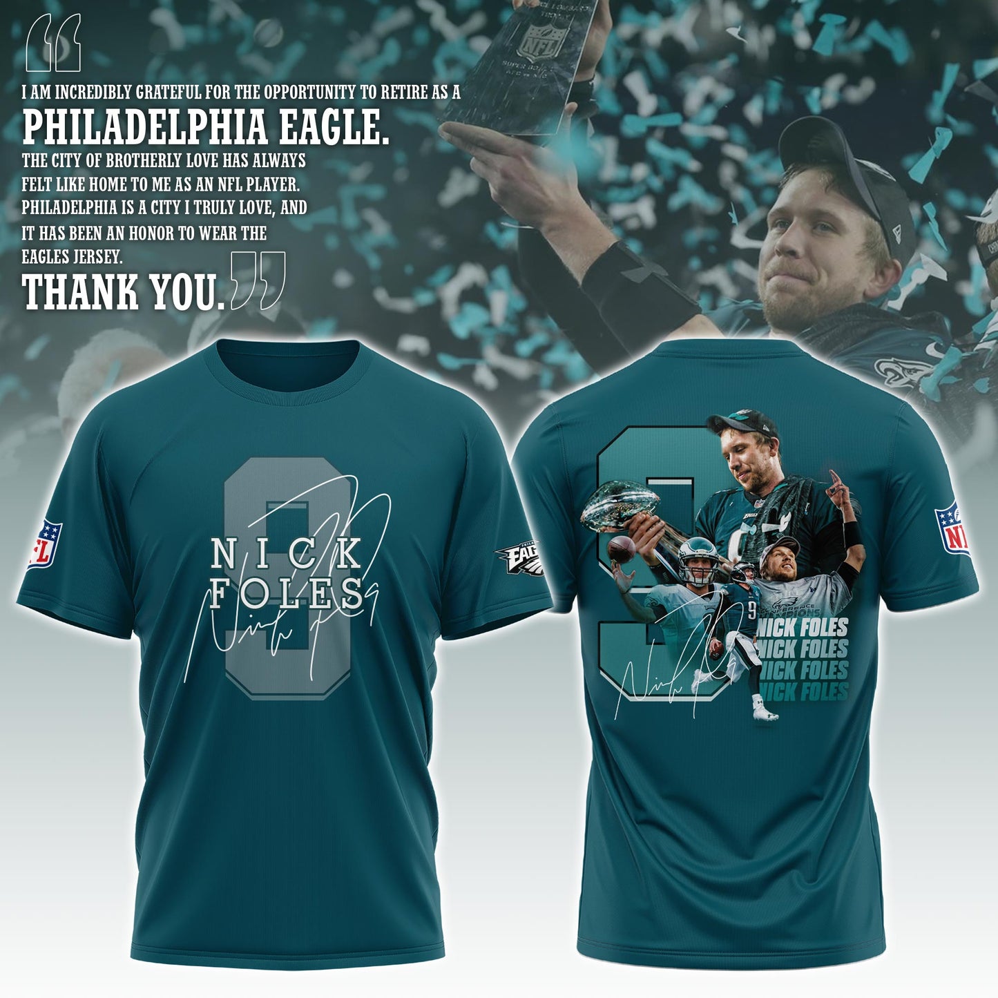 Philadelphia Eagles Shirt For Fans - Philadelphia Eagles Nick Foles Shirt - Nick Foles 9 Shirt