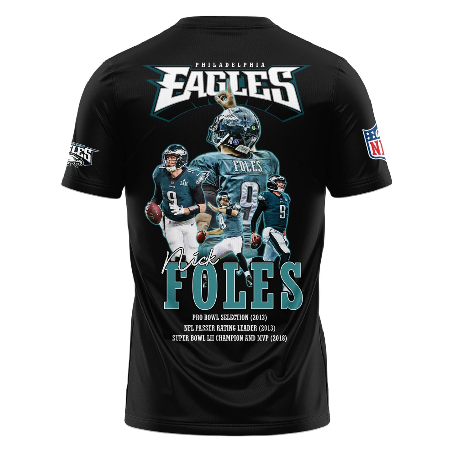 Philadelphia Eagles Shirt For Fans - Philadelphia Eagles Nick Foles Shirt - Nick Foles 9 Shirt Black