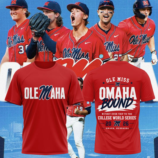 Ole Miss Rebels 2026 NCAA Baseball Men’s College World Series OMAHA T-Shirt