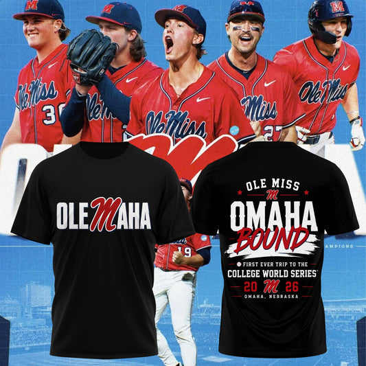Ole Miss Rebels 2026 NCAA Baseball Men’s College World Series OMAHA T-Shirt