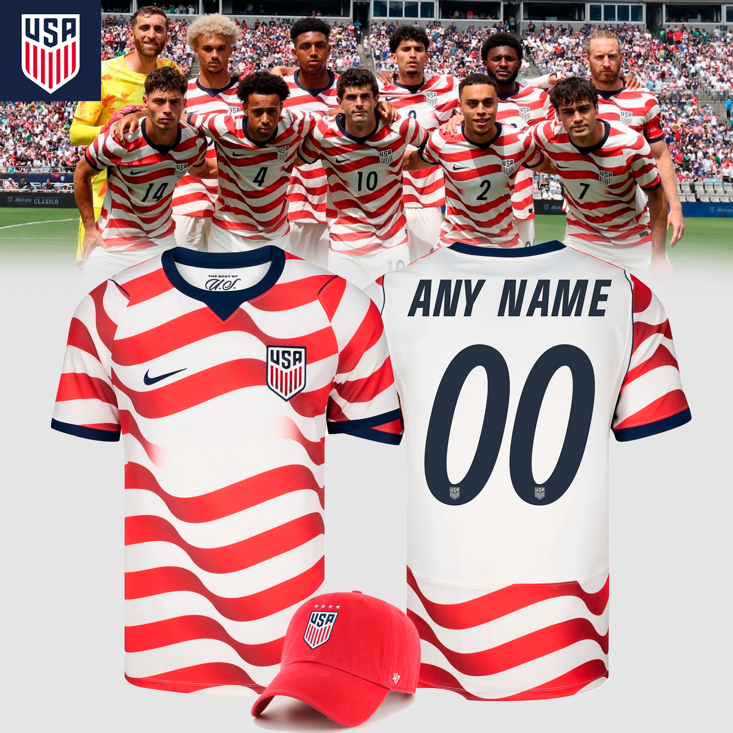 USMNT 2026 Personalized Home Stadium Jersey