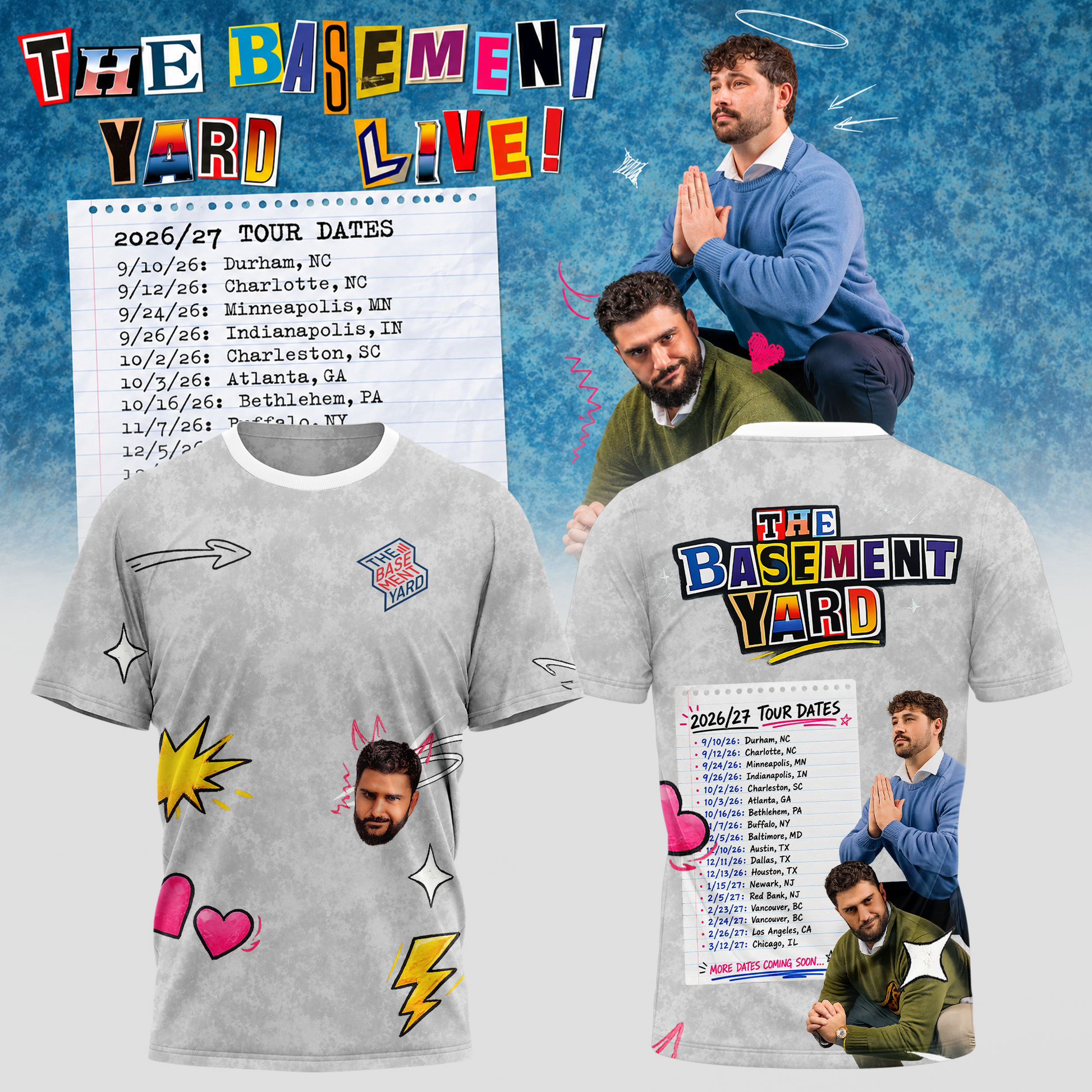 The Basement Yard Live Tee – Heather Grey Edition