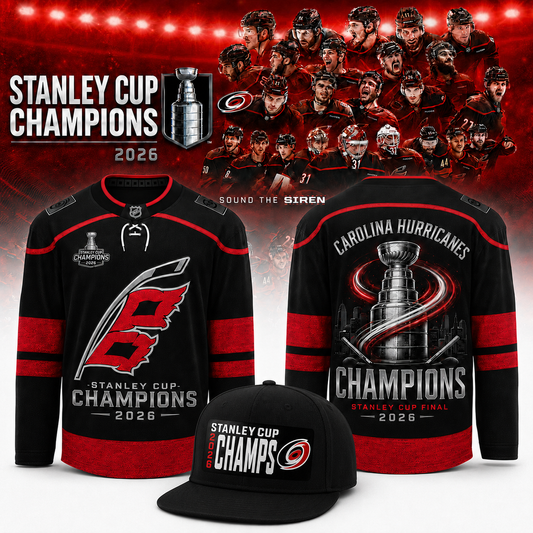 __Carolina Hurricanes Champions 2026 Stanley Cup Jersey
