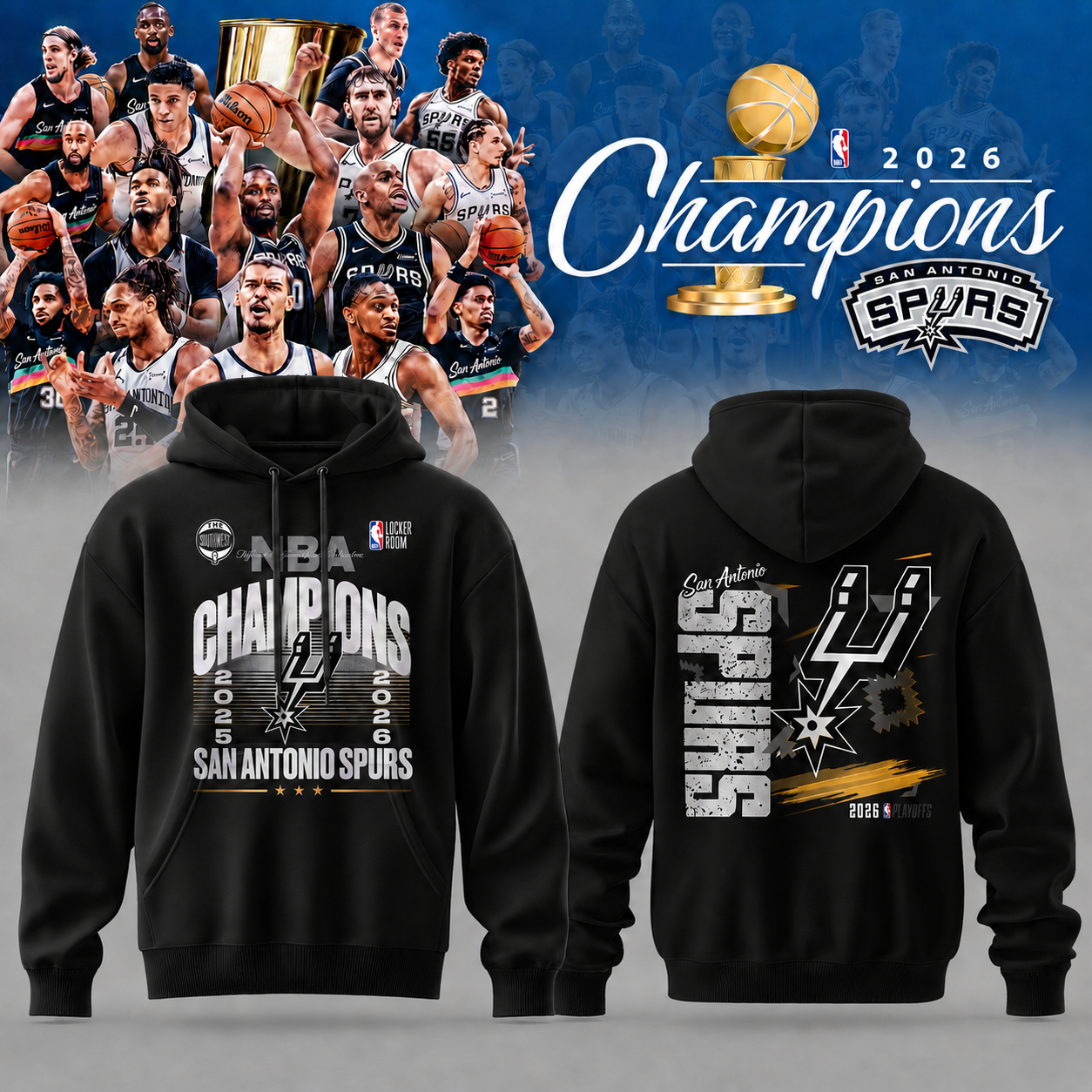 Spurs 2026 NBA Champions Black Edition