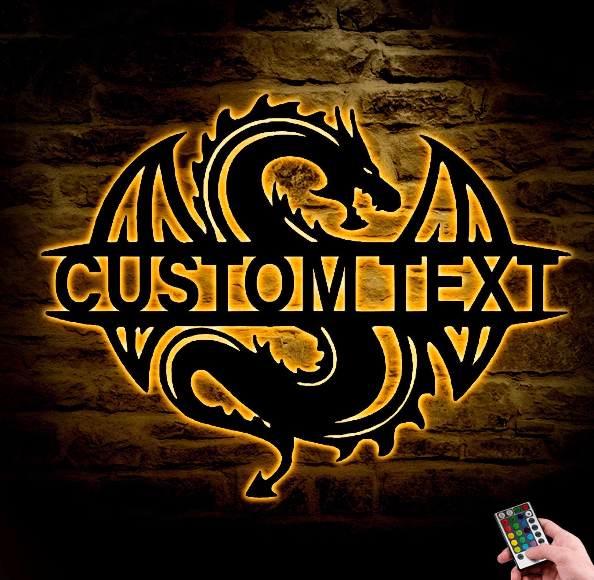 Personalized Celtic Dragon Monogram Steel Sign Led Lights, Hobbies Gift, Custom Dragon Name Metal Wall Art LED, Boys Kids Room Home Decor.1