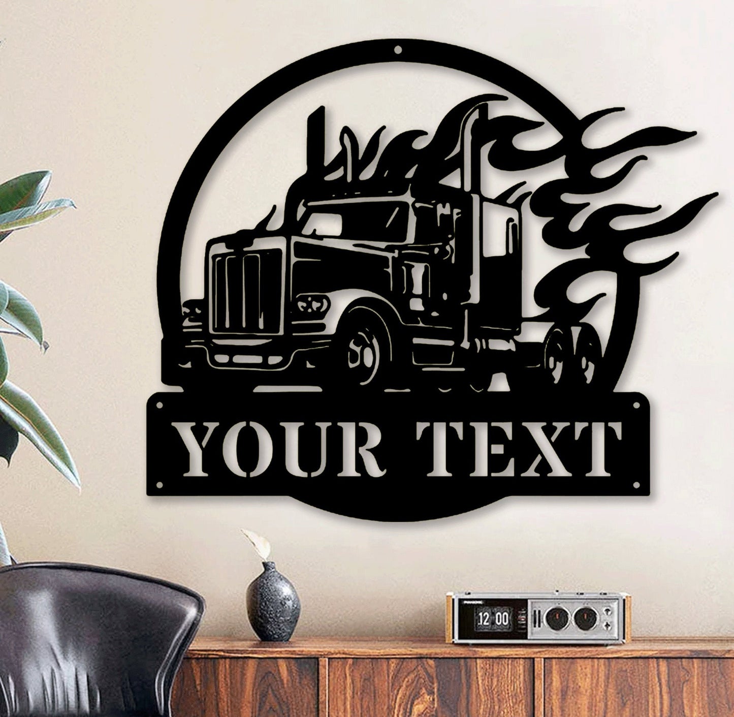 Personalized Trucker Name Metal Sign With Led Lights, Truck Driver Gift, Gift For Truck Driver, Blue Collar Gift Ideas, Eighteen Wheeler.1