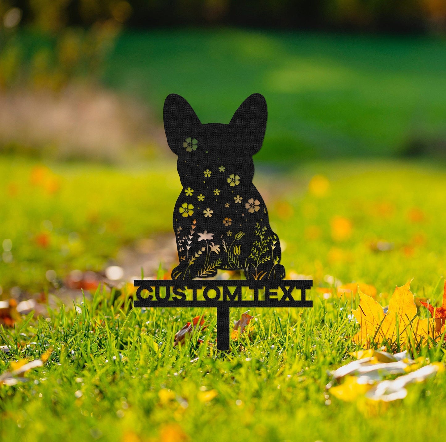 Custom French Bulldog Memorial Stake Sign,Pet Grave Markers Sign, Metal Sign With Stake,Pet Loss Gift,Sympathy Sign, Remembrance Stake