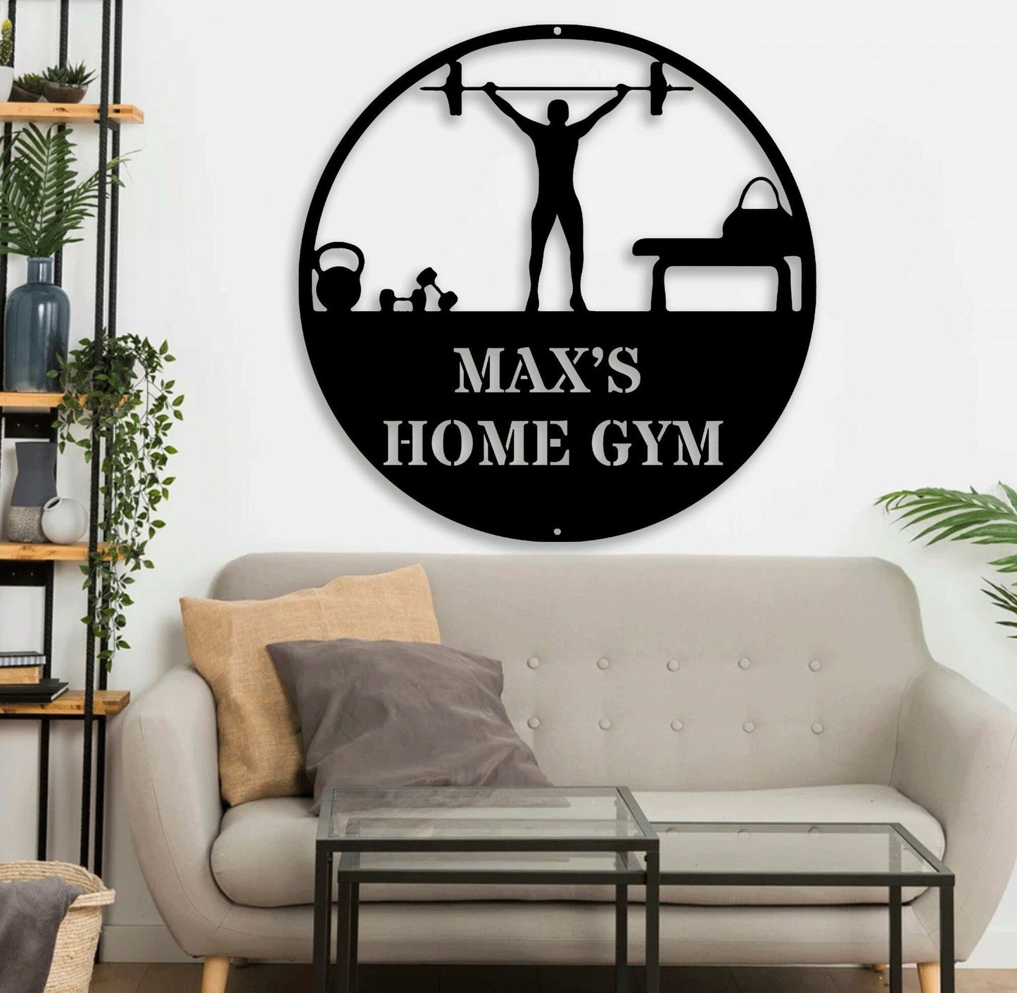 Personalized Home Gym Sign With Led Lights, Custom Metal Gym Sign, Home Gym Sign, Father?s Day Gift, Home Workout Sign, Crossfit Gym Sign.1