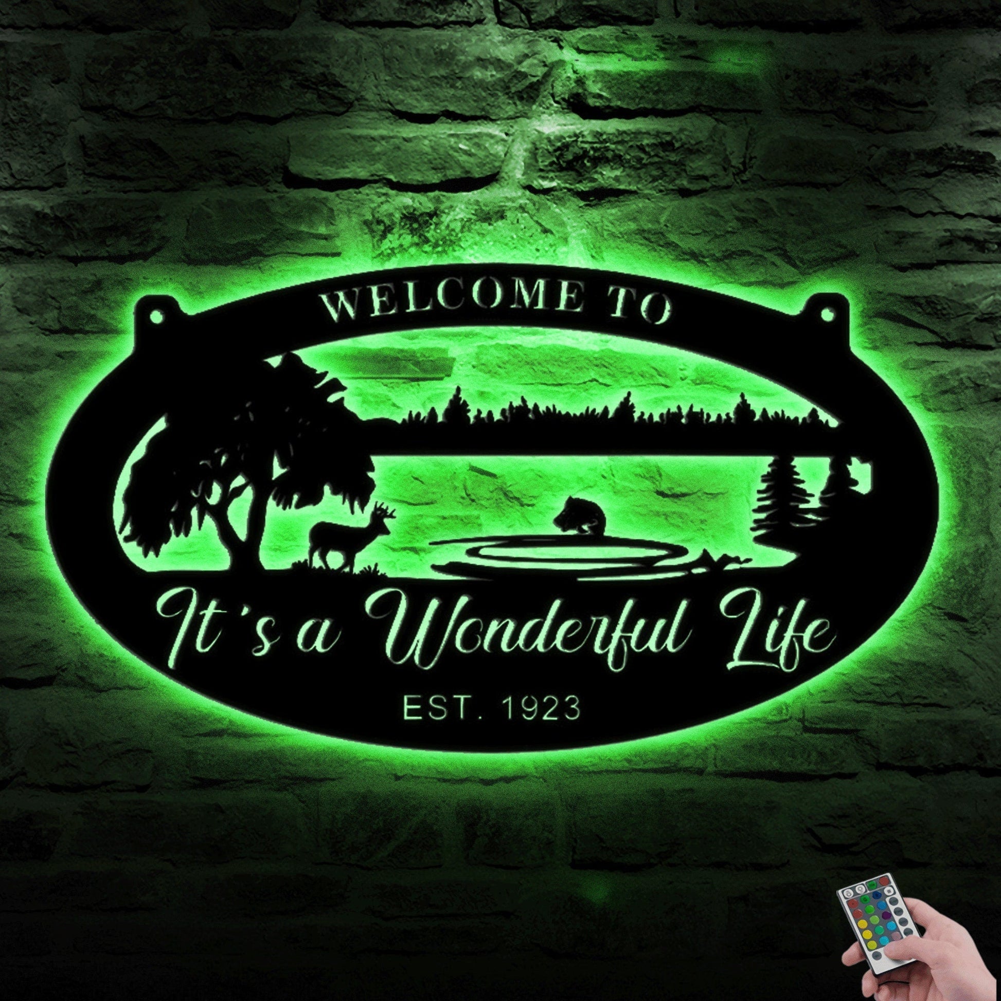 Personalized Lake House Metal Sign With LED, Custom Metal Sign For Lake House, Welcome To Our Lake House, House Warming Gift For New Home.1