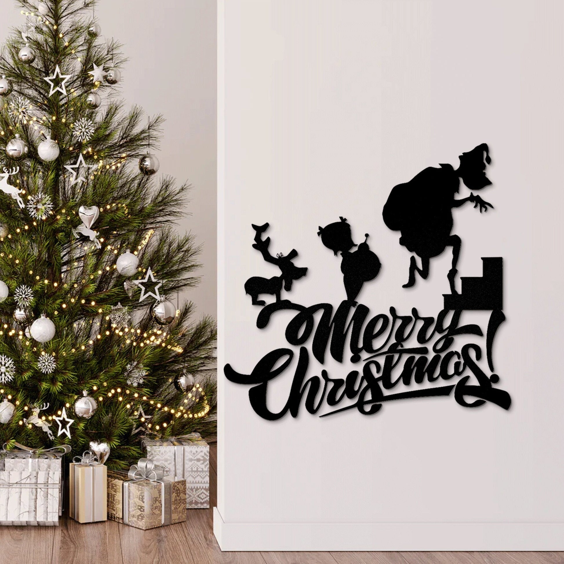 Custom Merry Christmas Neon Metal Sign, Neon Lights Metal Wall Art, Christmas Gift, Metal Christmas Wall Decor, Xmas Gift.1