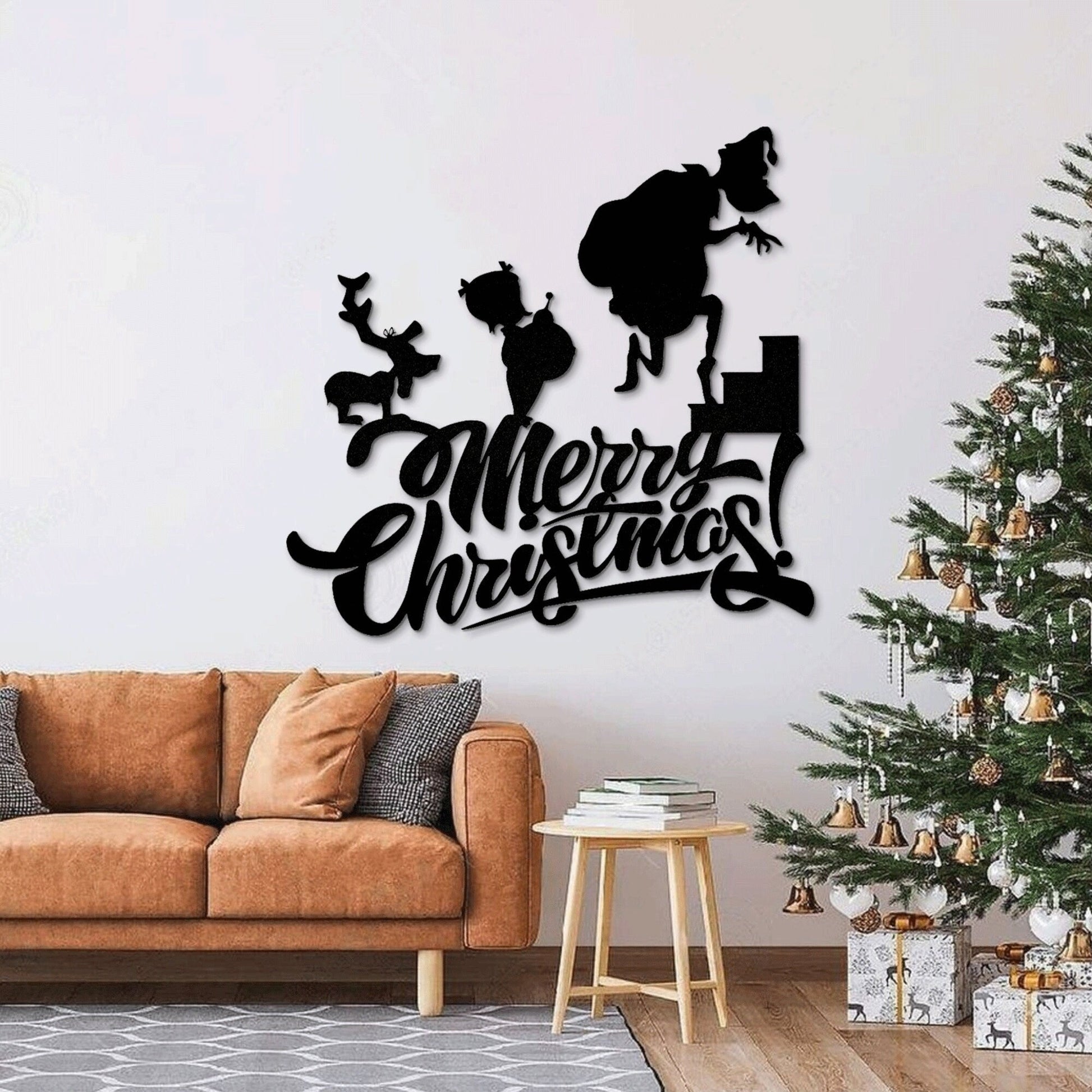 Custom Merry Christmas Neon Metal Sign, Neon Lights Metal Wall Art, Christmas Gift, Metal Christmas Wall Decor, Xmas Gift.1