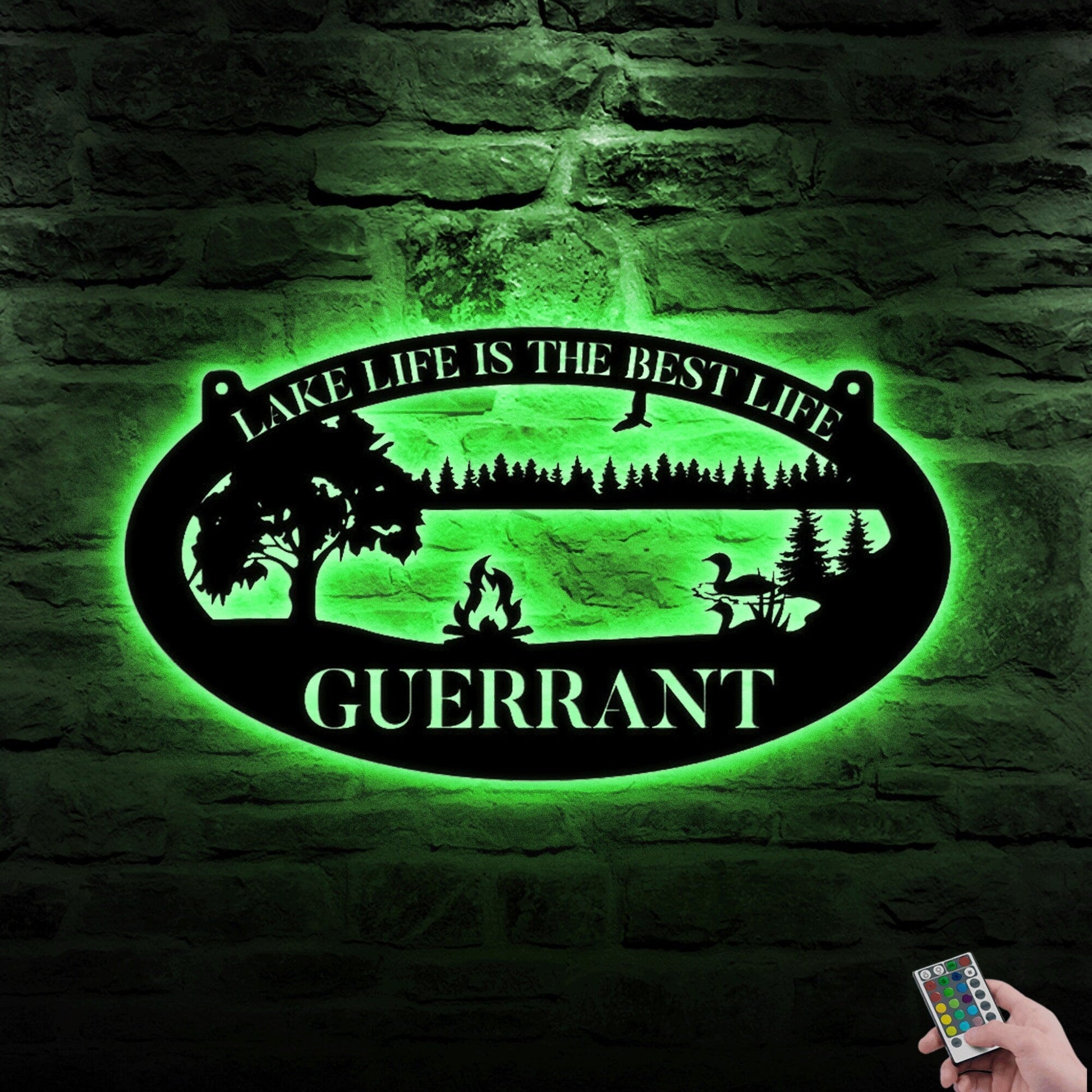 Personalized Lake House Metal Sign LED Light, Custom House, Cabin Wall Deco, Wedding Art Gift, Custom Metal Wall Art LED Light Outdoor House1