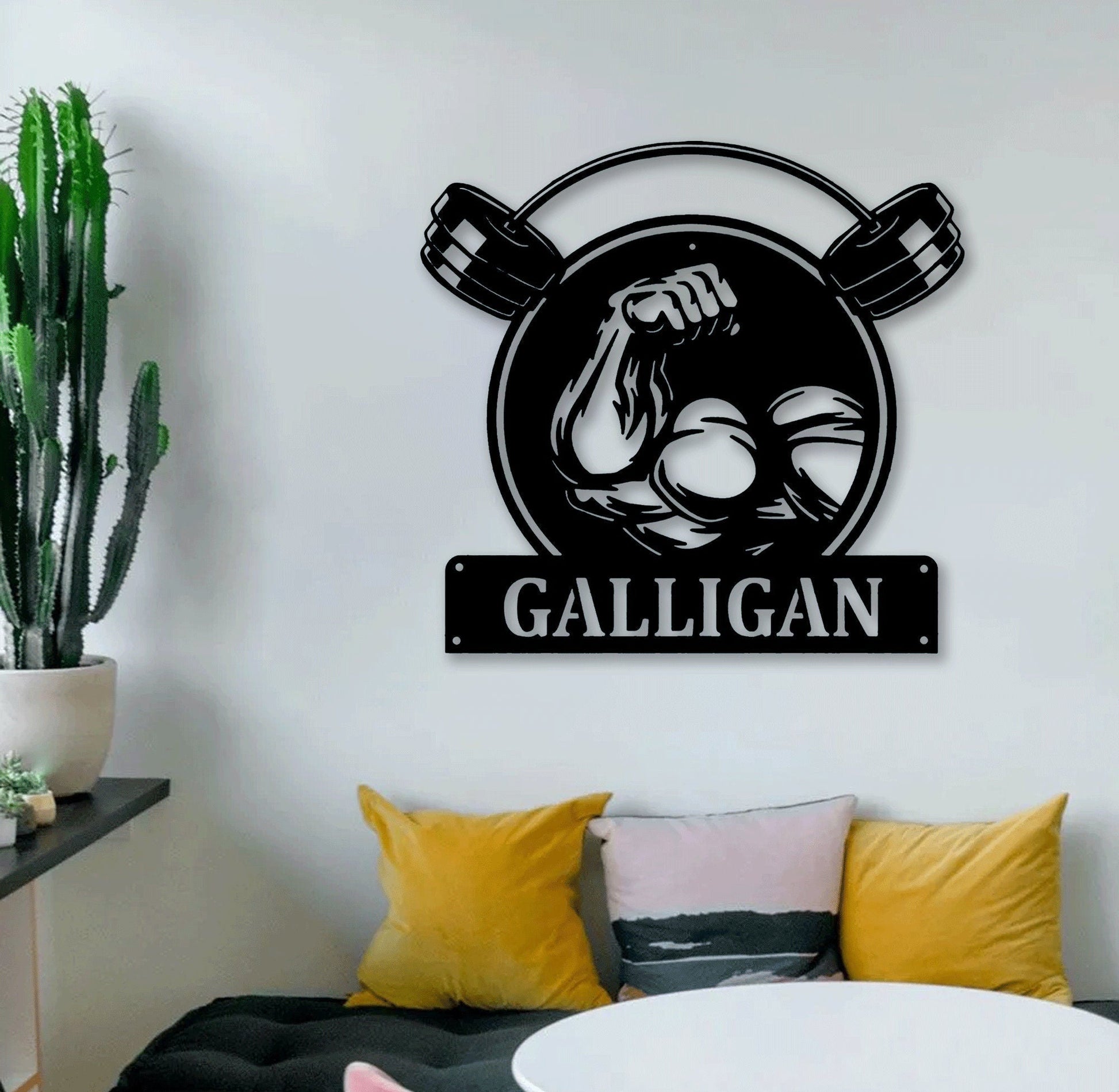 Custom Gym Metal Wall Art With Led Light, Personalized Gym Name Sign Decoration For Room, Gym Metal Wall Home Decor, Custom Gym For Room.1