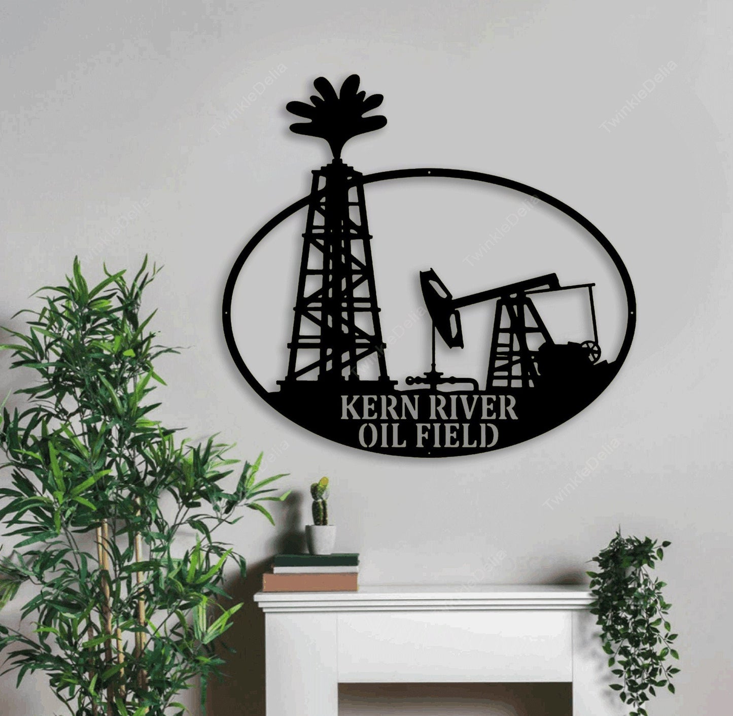 Personalized Metal Name Sign With Led Lights, Custom Oil Field Sign, Oil Rig Welcome Sign, Rustic Metal Wall Art, Driller Gift, Oil Rig Sign1