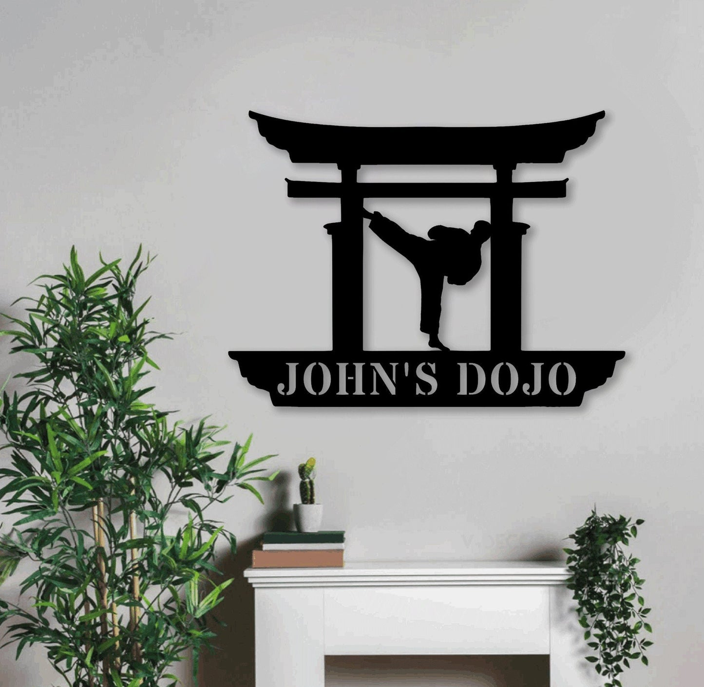 Personalized Karate Dojo Metal Sign With LED Light, Karate Teacher Outdoor Wall Hanging, Teacher Home Decor, Custom Teacher, Teacher Gift.1