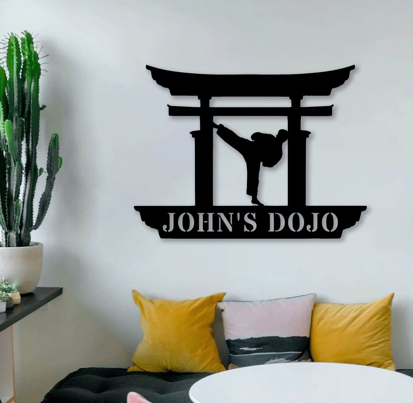 Personalized Karate Dojo Metal Sign With LED Light, Karate Teacher Outdoor Wall Hanging, Teacher Home Decor, Custom Teacher, Teacher Gift.1