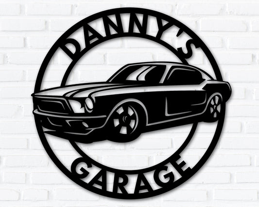 Personalized Metal Car Sign, Car Signs for Garage, Car Name Sign, Muscle Car, Garage Metal Sign, Man Cave Sign, Mechanic Gifts, Work Shop