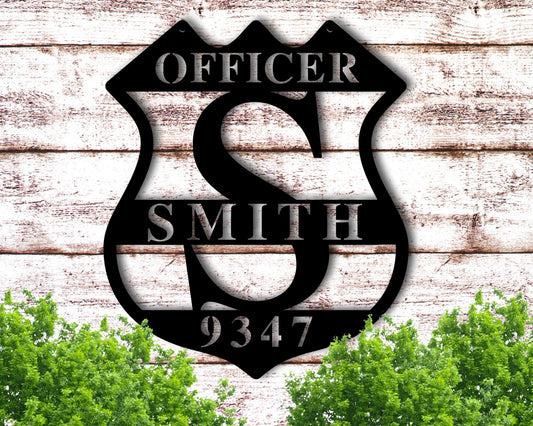 Personalized Metal Sheriff's Badge, Police Officer Gifts, Police Badge Metal Sign, Police Gifts, Sheriff Gifts